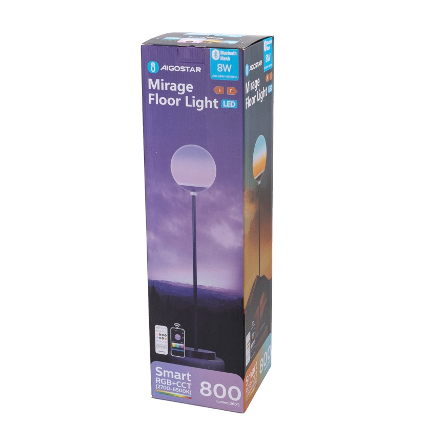 Aigostar - LED RGBW Stmívatelná stojací lampa MESH LED/8W/230V + dálkové ovládání