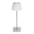 Aigostar - LED RGBW Venkovní stmívatelná nabíjecí stolní lampa LED/4W/5V 3600mAh bílá/matný chrom IP54