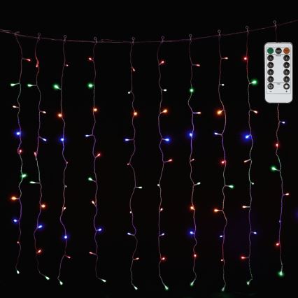 Aigostar - LED RGBY Venkovní vánoční řetěz 300xLED/8 funkcí 3x1m IP44 + dálkové ovládání