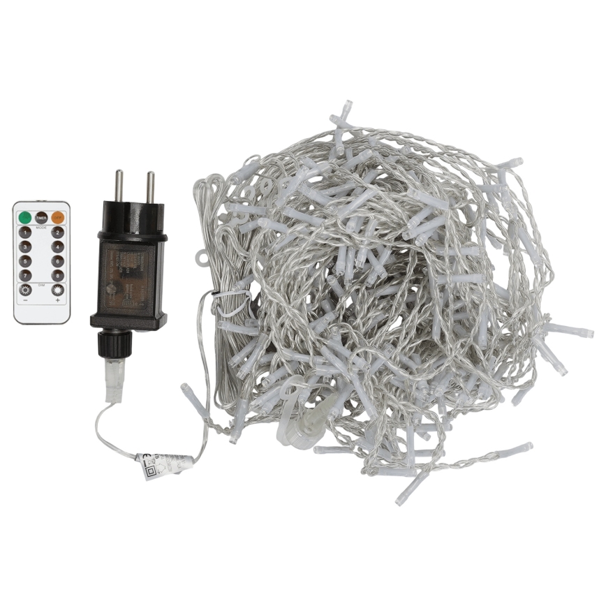 Aigostar - LED RGBY Venkovní vánoční řetěz 300xLED/8 funkcí 3x1m IP44 + dálkové ovládání