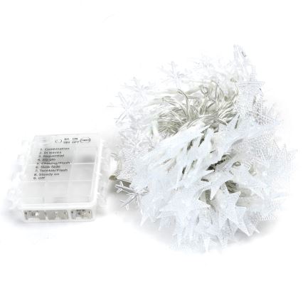 Aigostar - LED RGBY Venkovní vánoční řetěz 100xLED/8 funkcí 3xAA 10m IP44 hvězdy