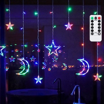 Aigostar - LED RGBY Venkovní vánoční řetěz 120xLED/8 funkcí 3x0,6m IP44 multicolor + dálkové ovládání
