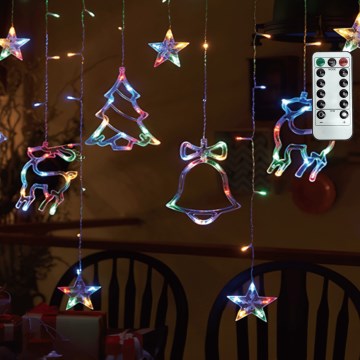 Aigostar - LED RGBY Venkovní vánoční řetěz 120xLED/8 funkcí 3x0,6m IP44 multicolor + dálkové ovládání
