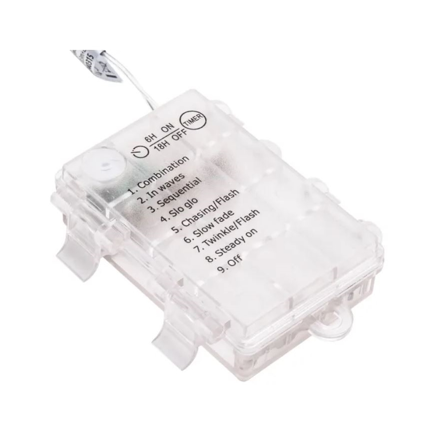 Aigostar - LED RGBY Venkovní vánoční řetěz 25xLED/3xAA/8 funkcí 2,8 m IP44