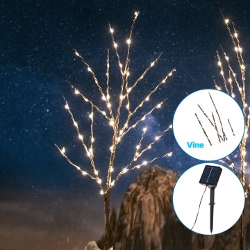 Aigostar - LED Solární dekorace 140xLED/3m IP65 teplá bílá réva