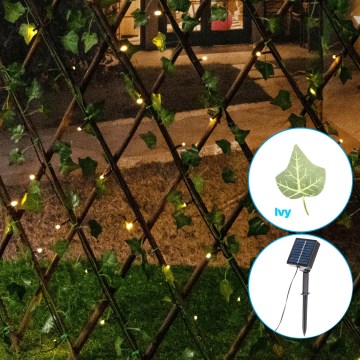 Aigostar - LED Solární dekorace 148xLED/2x1,2m IP65 300 mAh teplá bílá ivy