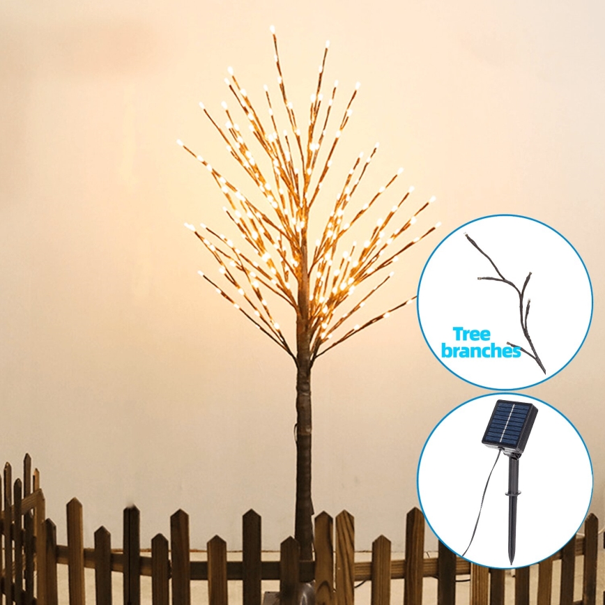 Aigostar - LED Solární dekorace 152xLED/3,8m IP65 1200 mAh teplá bílá strom
