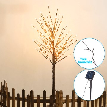 Aigostar - LED Solární dekorace 24xLED/2,6m IP65 teplá bílá strom