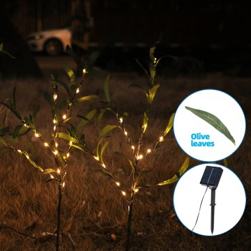 Aigostar - LED Solární dekorace 60xLED/3,5m IP65 teplá bílá olive