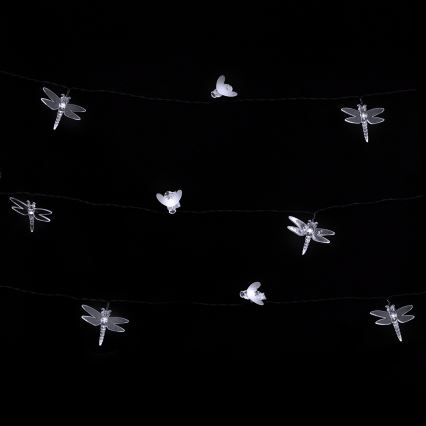 Aigostar - LED Solární dekorační řetěz 50xLED/8 funkcí 10 m 800 mAh IP65 studená bílá