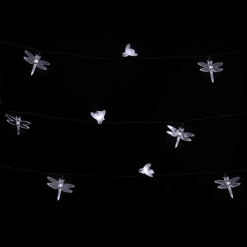 Aigostar - LED Solární dekorační řetěz 50xLED/8 funkcí 10 m 800 mAh IP65 studená bílá