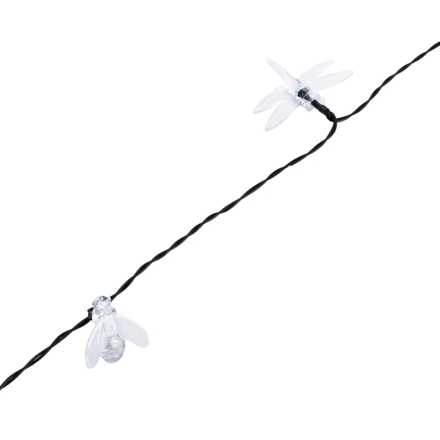 Aigostar - LED Solární dekorační řetěz 50xLED/8 funkcí 10 m 800 mAh IP65 studená bílá