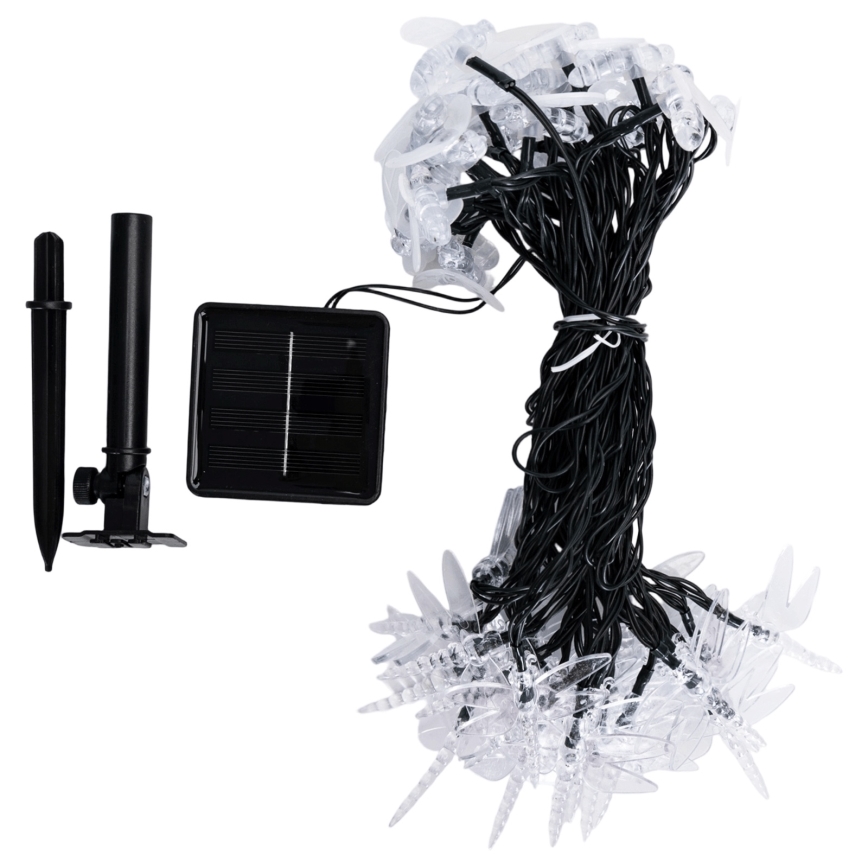 Aigostar - LED Solární dekorační řetěz 50xLED/8 funkcí 10 m 800 mAh IP65 studená bílá