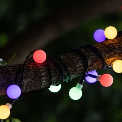 Aigostar - LED Solární dekorační řetěz 50xLED/8 funkcí 12m IP65 800 mAh multicolor