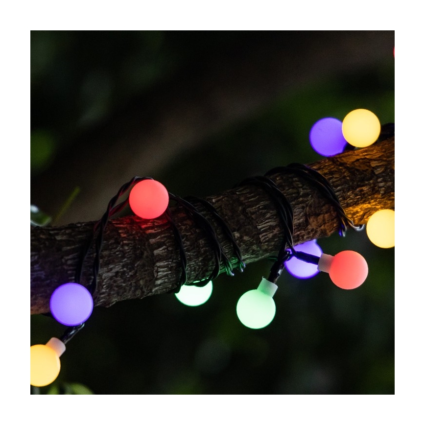 Aigostar - LED Solární dekorační řetěz 50xLED/8 funkcí 12m IP65 800 mAh multicolor