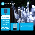 Aigostar - LED Solární dekorační řetěz 50xLED/8 funkcí 12m IP65 studená bílá