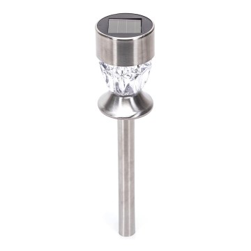 Aigostar - LED Solární lampa LED/0,006W/1,2V 35,5cm matný chrom 3000K IP44