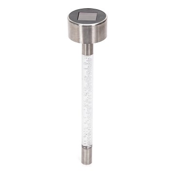 Aigostar - LED Solární lampa LED/0,006W/1,2V 36,7cm matný chrom 2700K IP44