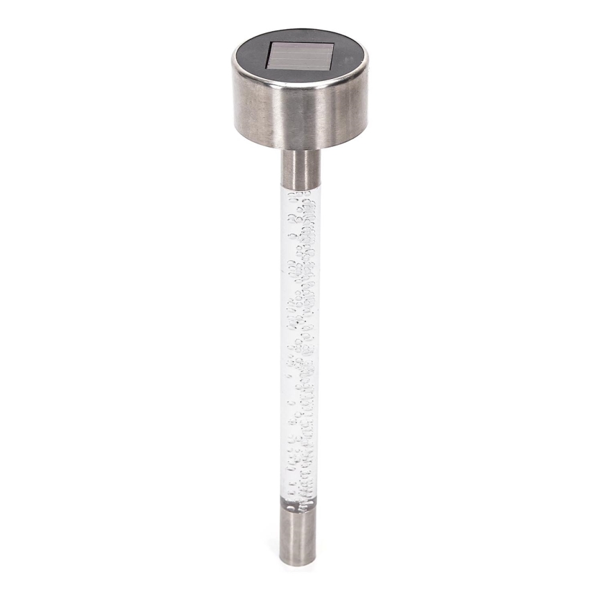 Aigostar - LED Solární lampa LED/0,006W/1,2V 36,7cm matný chrom 2700K IP44