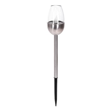 Aigostar - LED Solární lampa LED/0,006W/1,2V 38,2cm matný chrom 2700K IP44