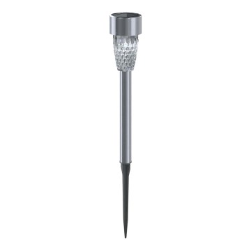 Aigostar - LED Solární lampa LED/0,006W/1,2V 40 mAh 29,7 cm matný chrom 6500K IP44