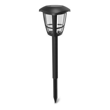 Aigostar - LED Solární lampa LED/0,06W/2V 100 mAh 33,8 cm 6500K IP44 černá