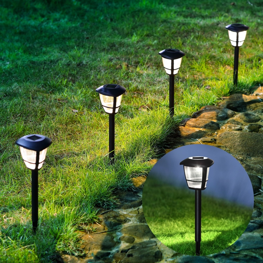 Aigostar - LED Solární lampa LED/0,06W/2V 33,8 cm 6500K IP44 černá