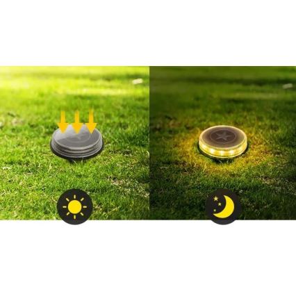 Aigostar - LED Solární lampa LED/0,6W/5,5V 24,5 cm 500 mAh 3200K IP66 černá