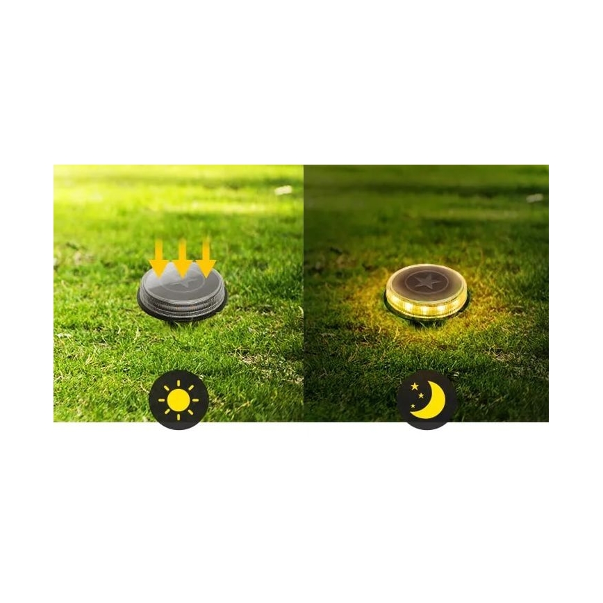 Aigostar - LED Solární lampa LED/0,6W/5,5V 24,5 cm 500 mAh 3200K IP66 černá