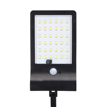 Aigostar - LED Solární pouliční lampa se senzorem LED/3W/3,7V1800 mAh IP44 3000/4000/5000K + dálkové ovládání