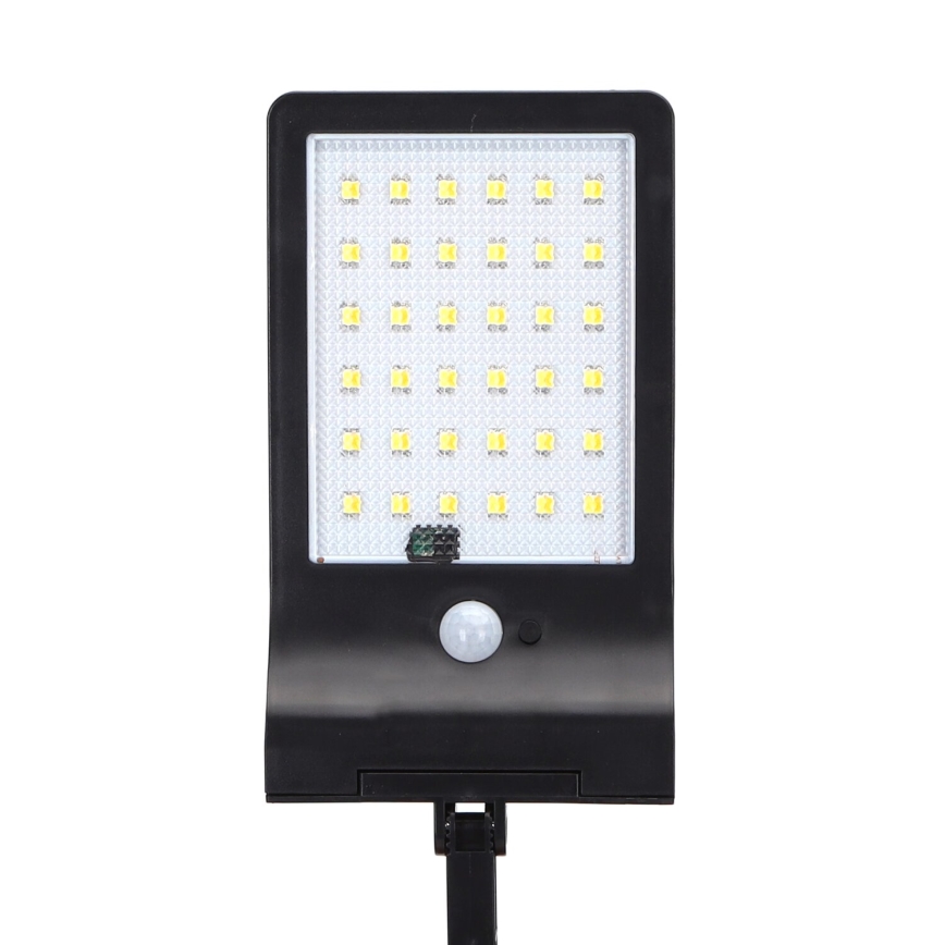 Aigostar - LED Solární pouliční lampa se senzorem LED/3W/3,7V1800 mAh IP44 3000/4000/5000K + dálkové ovládání