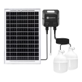 Aigostar - LED Solární lustr 2xLED/35W/12V 6000 mAh 6500K IP65 pr. 10 cm + dálkové ovládání