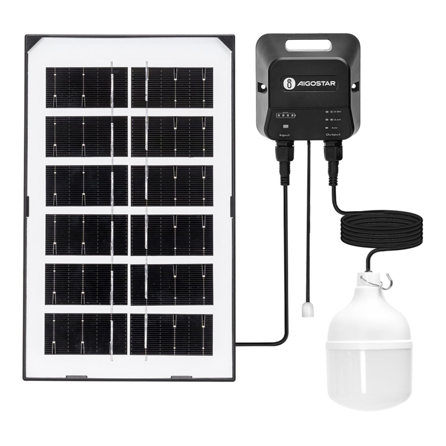 Aigostar - LED Solární lustr LED/35W/12V 3000 mAh 6500K pr. 10 cm + dálkové ovládání