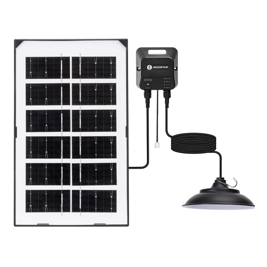 Aigostar - LED Solární lustr LED/35W/12V 3000 mAh 6500K pr. 15 cm + dálkové ovládání