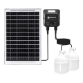 Aigostar - LED Solární lustr se senzorem 2xLED/35W/12V 6000 mAh 6500K IP65 pr. 10 cm + dálkové ovládání