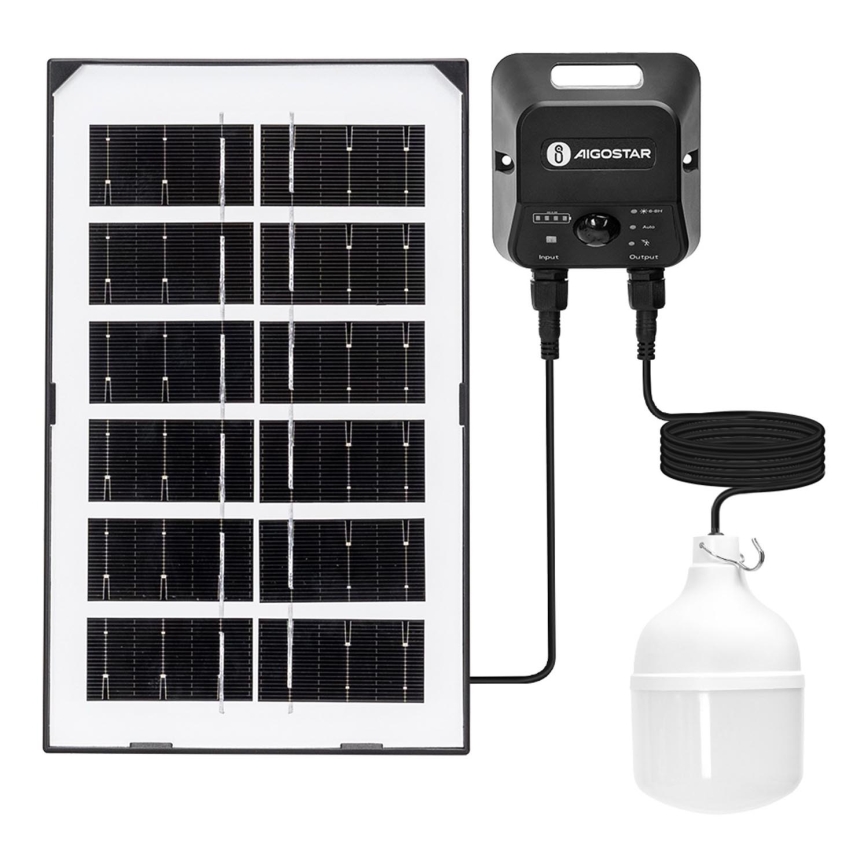 Aigostar - LED Solární lustr se senzorem LED/35W/12V 3000 mAh 6500K pr. 10 cm + dálkové ovládání