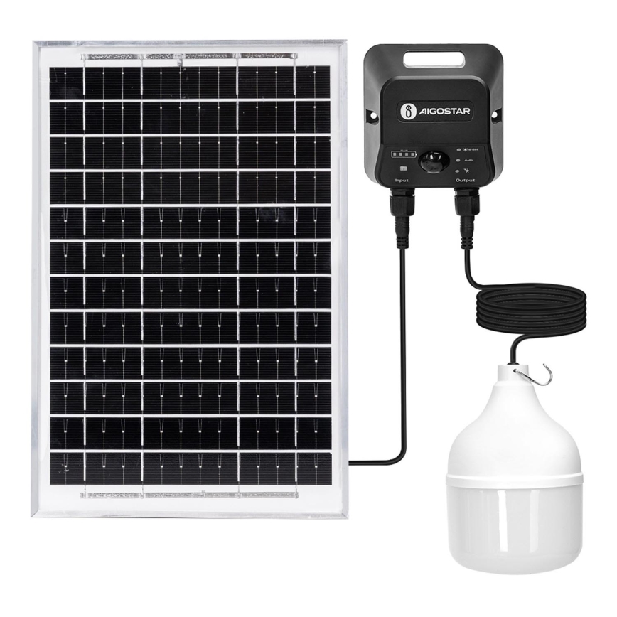 Aigostar - LED Solární lustr se senzorem LED/70W/12V 6000 mAh 6500K pr. 12 cm + dálkové ovládání