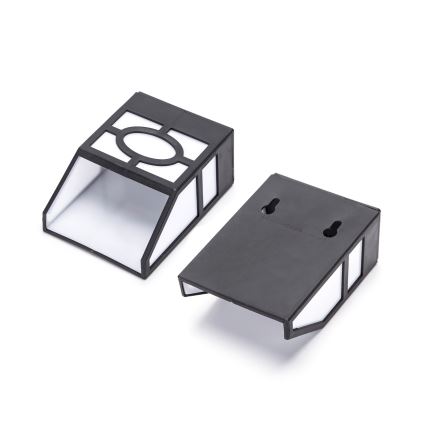 Aigostar - LED Solární nástěnné svítidlo LED/0,006W/1,2V 100 mAh 2700K IP44 černá