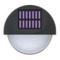 Aigostar - LED Solární nástěnné svítidlo LED/1W/1,2V černá 200 mAh 2700K IP44