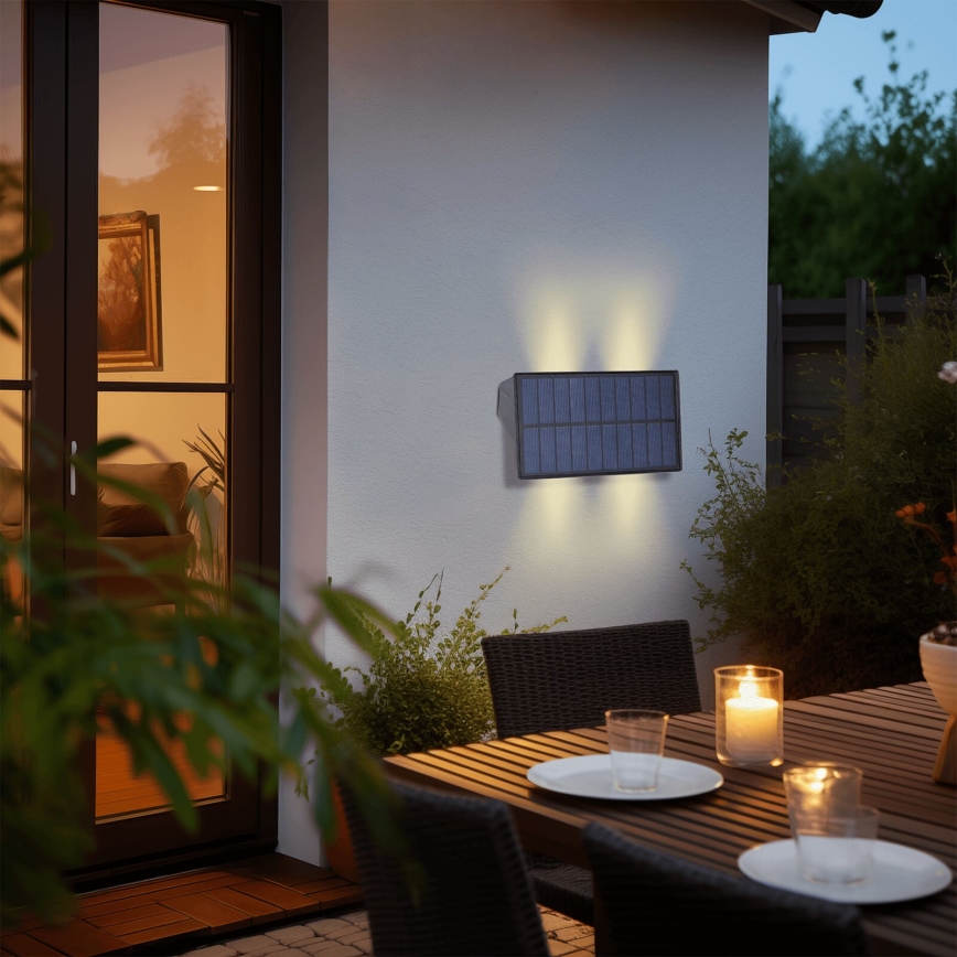Aigostar - LED Solární nástěnné svítidlo LED/4W/5,5V 2700K IP44