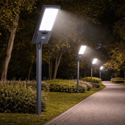 Aigostar - LED Solární pouliční lampa se senzorem LED/300W/3,2V 3000/4000/6500K 3600mAh + dálkové ovládání