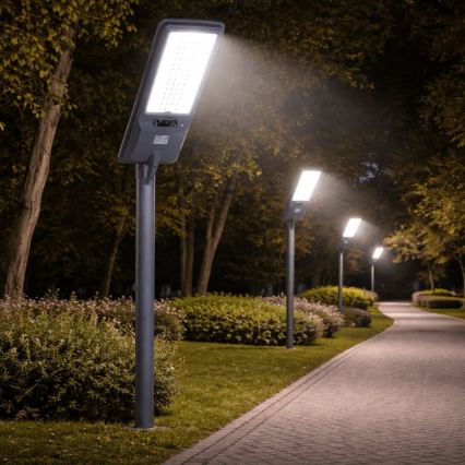Aigostar - LED Solární pouliční lampa se senzorem LED/400W/3,2V 4800mAh + dálkové ovládání