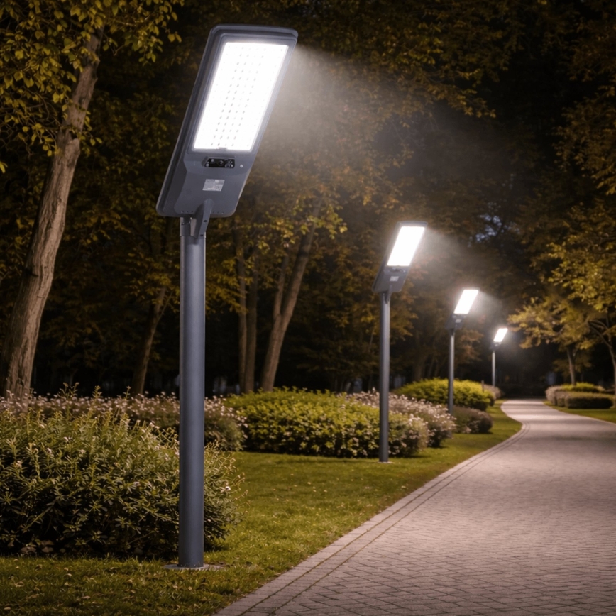 Aigostar - LED Solární pouliční lampa se senzorem LED/400W/3,2V 4800mAh + dálkové ovládání