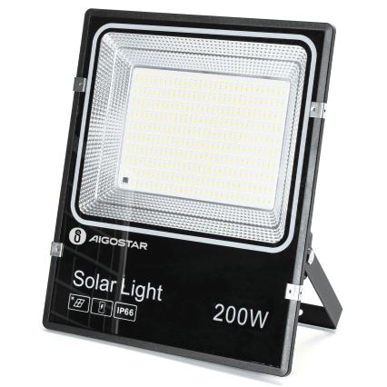 Aigostar - LED Solární reflektor LED/200W/3,2V 3600mAh 3000K/4000K/6500K IP66 + dálkové ovládání