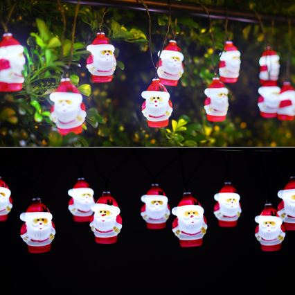 Aigostar - LED  solární řetěz 10xLED/3,8 m IP44 studená bílá 400 mAh
