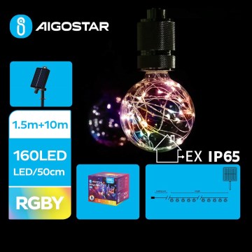 Aigostar - LED Solární  řetěz 20xLED/8 funkcí 11,5m IP65 multicolor