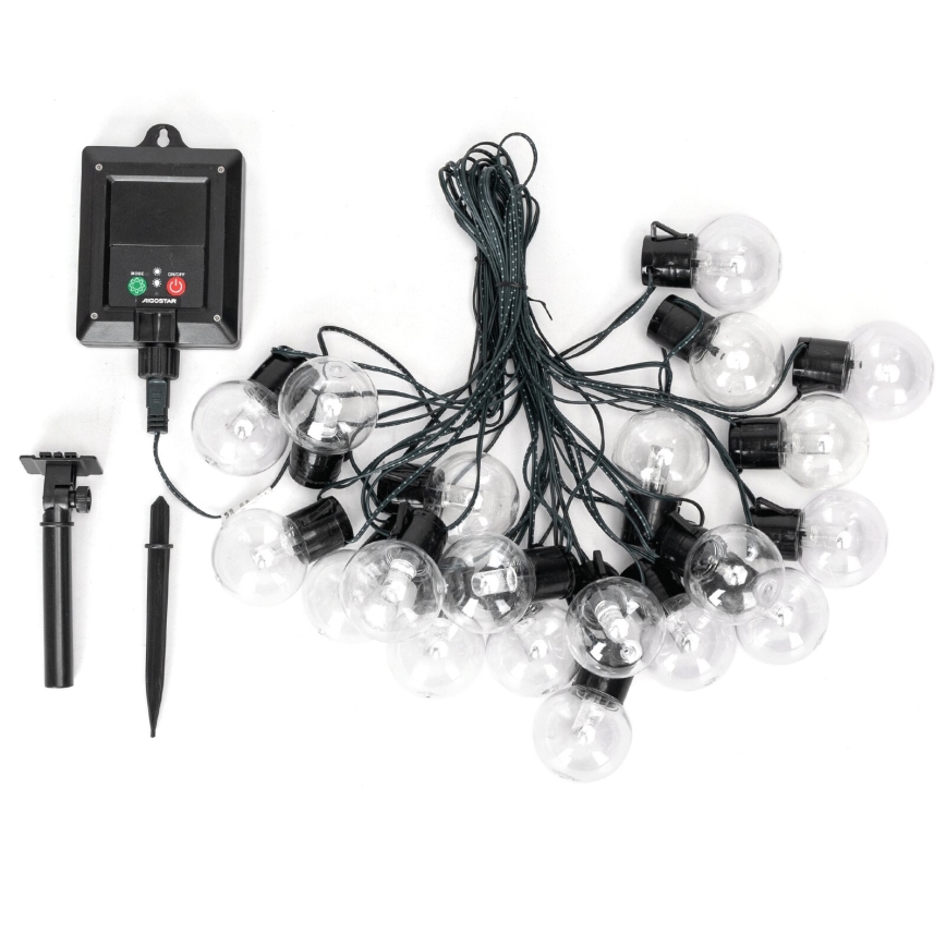 Aigostar - LED Solární  řetěz 20xLED/8 funkcí 11,5m IP65 multicolor