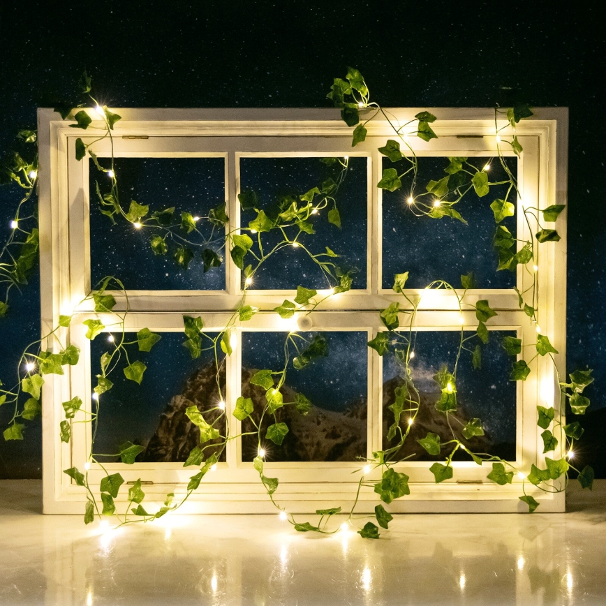 Aigostar - LED Solární řetěz 50xLED/7m IP65 300 mAh teplá bílá ivy