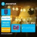 Aigostar - LED Solární  řetěz 50xLED/8 funkcí 12m 800mAh IP65 teplá bílá