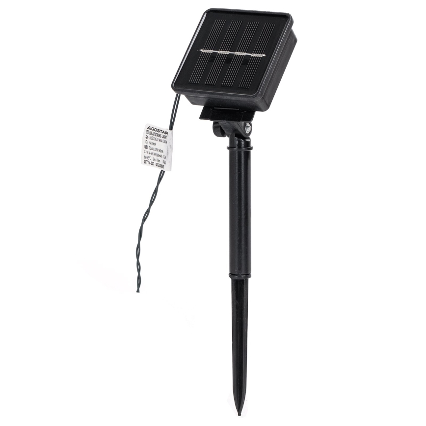Aigostar - LED Solární  řetěz 50xLED/8 funkcí 12m 800mAh IP65 teplá bílá